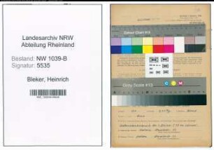 Entnazifizierung Heinrich Bleker , geb. 29.08.1901 (Angestelter)