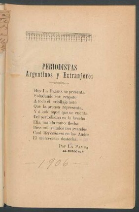 Periodistas argentinos y extranjeros