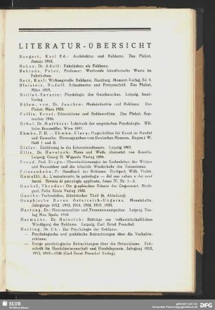 Literaturübersicht