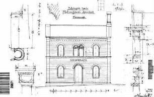 Bronnbach (Tauber): Empfangsgebäude Giebelansicht