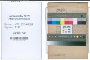 Entnazifizierung Karl Margolf , geb. 00.00.0000 (Steuerinspektor)