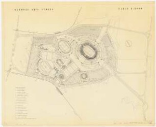 Olympisches Sportfeld mit Stadion, Athen: Lageplan 1:2000