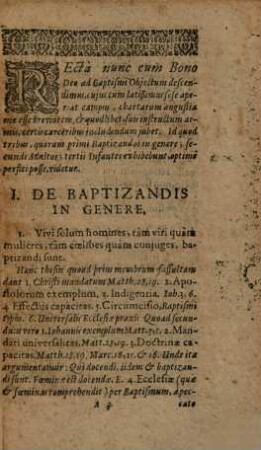 Collegii De Sacramentis Disputatio ..., Decima tertia. De Baptismi Obiecto