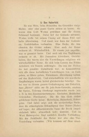 1) Das Haberfeld