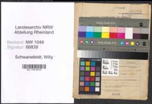 Entnazifizierung Willy Schwanefeldt , geb. 18.03.1900 (Ingenieur)