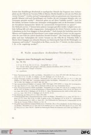 H. Nicht zuweisbare Architektur - Terrakotten