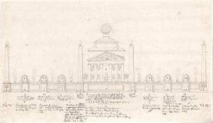 Gärtner, Andreas; München; Illuminations-Dekoration, Varianten - Aufriss