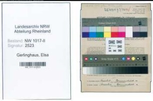 Entnazifizierung Elsa Gerlinghaus , geb. 22.04.1901 (Prokuristin)