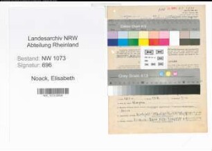Entnazifizierung Elisabeth Noack , geb. 12.11.1900 (Lehrerin)