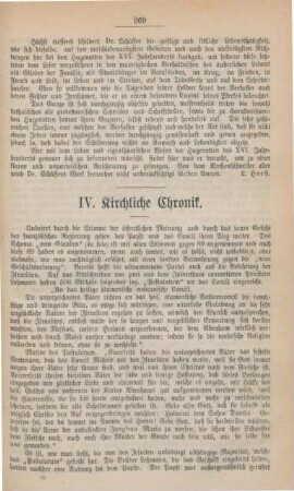 269-284 Kirchliche Chronik