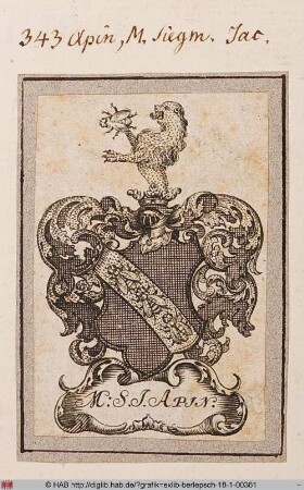 Wappen des Siegmund Jacob Apin