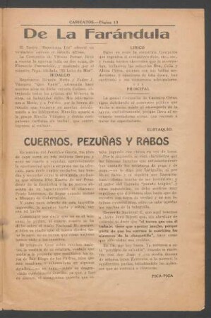 De la farándula