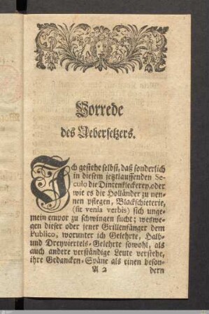 Vorrede des Übersetzers.
