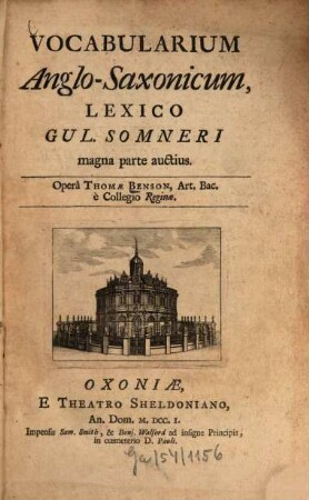Vocabularium Anglo-Saxonicum : Lexico Gul. Somneri magna parte auctius