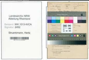 Entnazifizierung Herta Struenkmann , geb. 22.02.1904 ()