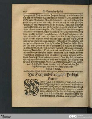 Die Drey und Sechzigste Predigt.