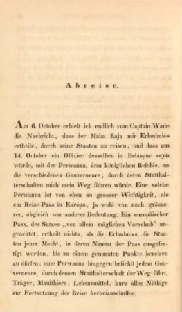 Abreise