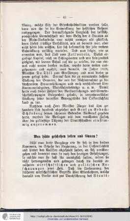 Was hätte geschehen können und sollen?