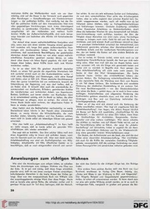 9: Anweisungen zum richtigen Wohnen