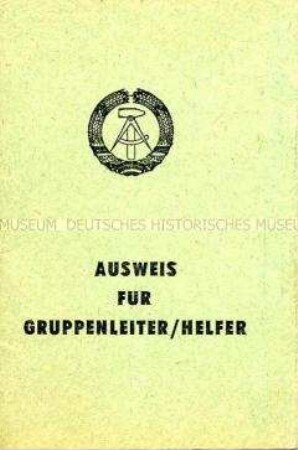 Ausweis eines Gruppenleiters/Helfers für ein Kinderferienlager