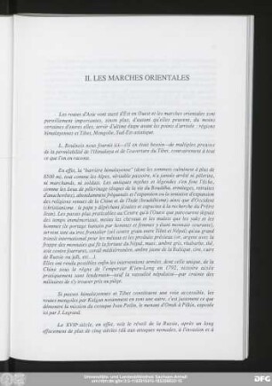 II. Les Marches Orientales