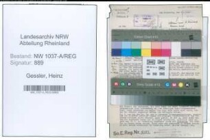 Entnazifizierung Heinz Gessler , geb. 00.00.0000 (Zahnarzt)