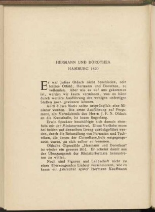 Hermann und Dorothea, Hamburg 1829