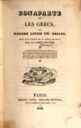 Bonaparte et les Grecs