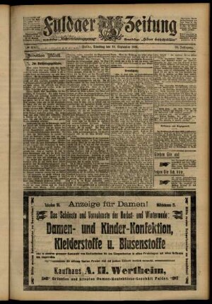 Zweite Ausgabe vom Dienstag, den 18. September 1906.