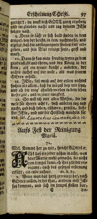 (VII.) Aufs Fest der Reinigung Mariä.