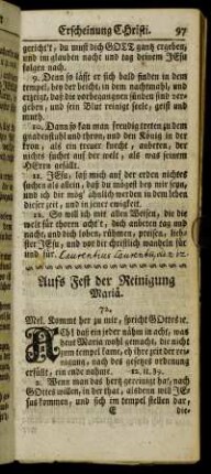 (VII.) Aufs Fest der Reinigung Mariä.
