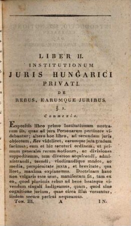 Institutiones Juris Hungarici Privati, Liber II.. De Rebus