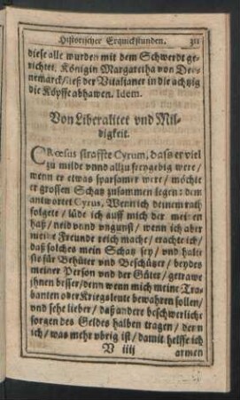 Von Liberalitet und Mildigkeit.