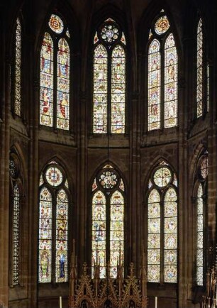 Nordöstliches, östliches und südöstliches Fenster