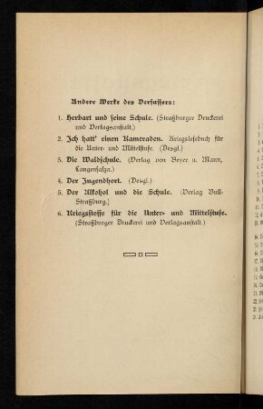 Andere Werke des Verfassers [...]