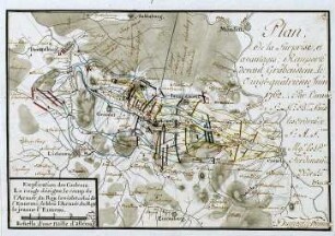 WHK 26 Deutscher Siebenjähriger Krieg 1756-1763: Plan der Schlacht bei Grebenstein (Wilhelmsthal), 24. Juni 1762