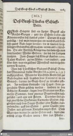 [XCI.] Deß Groß-Türken Schlaff-Bette