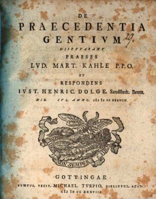 De Praecedentia Gentivm