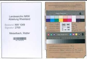 Entnazifizierung Walter Meiselbach , geb. 04.03.1905 (Arbeiter)