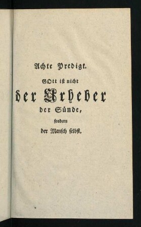 189-218, VIII. Predigt. Zweyte Predigt über diesen Text.