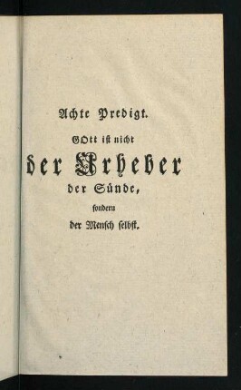 189-218, VIII. Predigt. Zweyte Predigt über diesen Text.