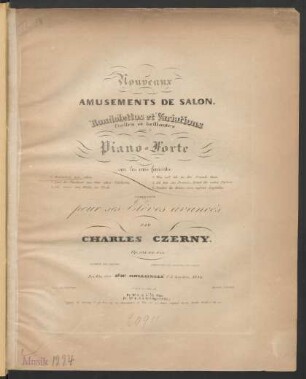 [No. 1]: Rondoletto I : Thême: Hannchen vor allen : [op. 538]