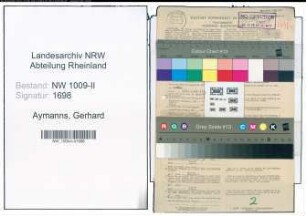 Entnazifizierung Gerhard Aymanns , geb. 28.12.1876 (Posthalter)