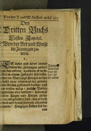 Des Dritten Buchs ...