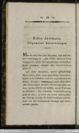 Erster Abschnitt. Allgemeine Betrachtungen