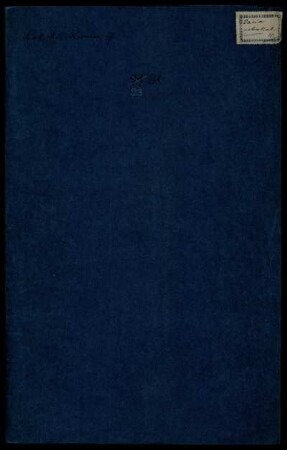 [Mathematische Notizen], Ohne Ort, Göttingen, 1850 - 1855 : Analysis situs. Philosophie [Bl. 5-44] ; Potentialtheorie [?] u. Verwandtes. Physikalisches [Bl. 45-76] ; Potential von drei Cylindern und drei Kugeln [Bl. 77-91]