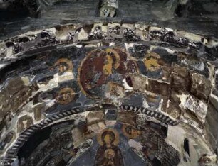 Christus Pantokrator, flankiert von je zwei Propheten