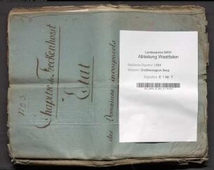 Chapitre de Freckenhorst. Etat des domaines incorporels