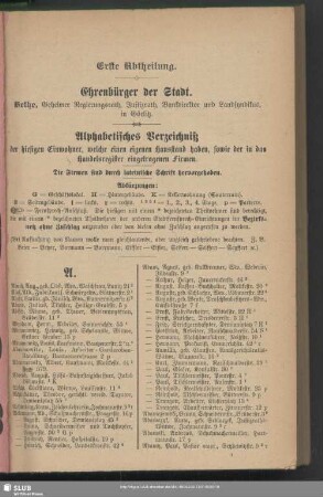 Ehrenbürger der Stadt