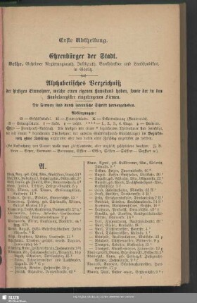 Ehrenbürger der Stadt